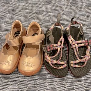 Lot of 2 size 11 girls shoes/ Chaco & Livie & Luca